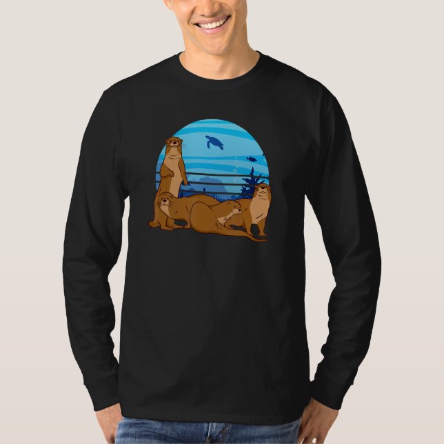 T-shirt Zoo Wildlife Animal Zookeeper Sea Otter Marine (Devant)