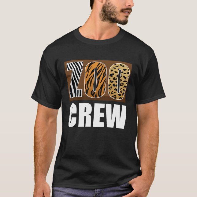 T-shirt Zookeeper animal de l'équipage de zoo (Devant)