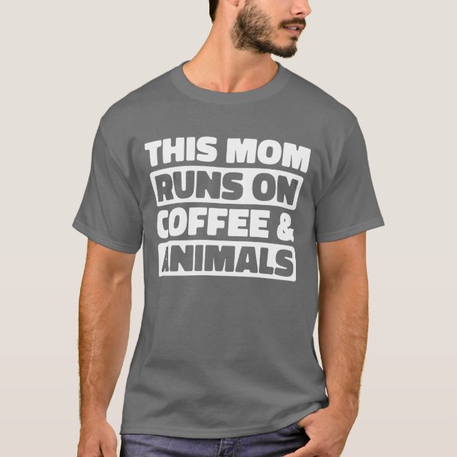 T-shirt Zookeeper Café Mère maman ami (Devant)