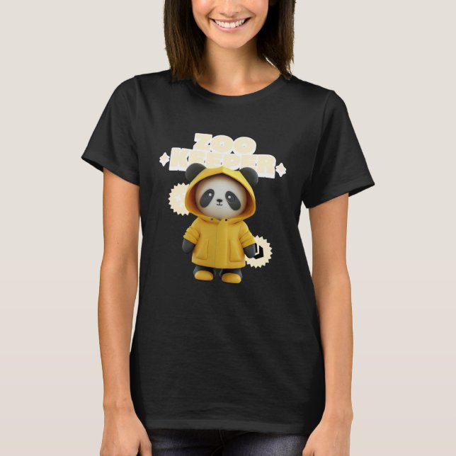 T-shirt Zookeeper Costume Panda African Animals Woman Men  (Devant)