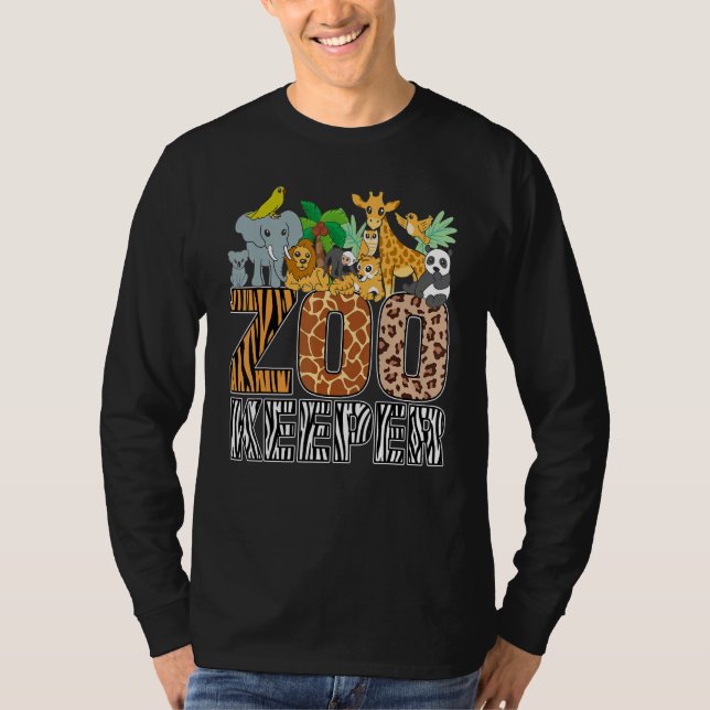 T-shirt Zookeeper Costume Zebra Wild Print African Animal  (Devant)