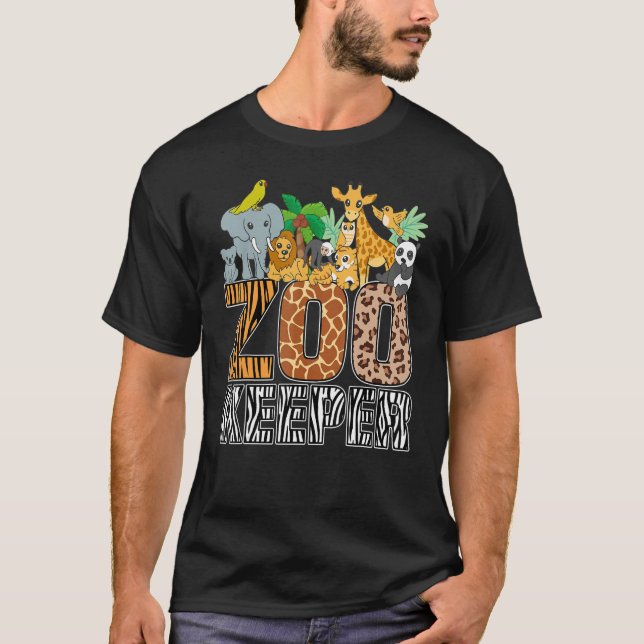 T-shirt Zookeeper Costume Zebra Wild Print African Animal  (Devant)