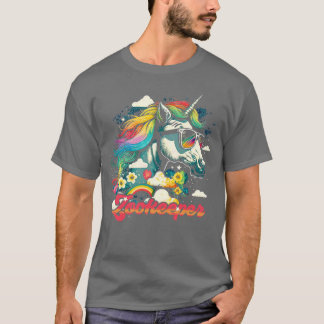 T-shirt Zookeeper de la licorne arc-en-ciel