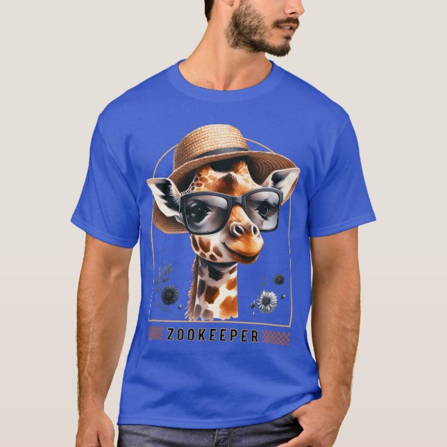 T-shirt Zookeeper Giraffe Safari Zoo Keepeer - classic (Devant)
