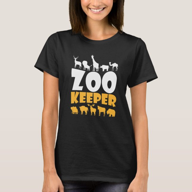 T-shirt Zookeeper Safari Animal Wildlife Zoologists Savann (Devant)