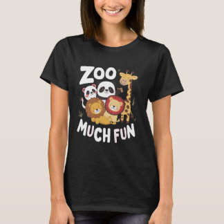 T-shirt Zookeeper Safari Zoo Beaucoup d'animaux amusants P