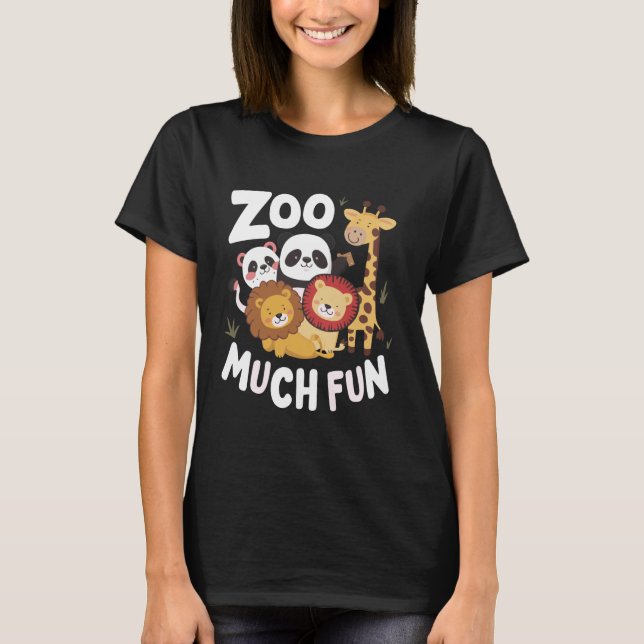 T-shirt Zookeeper Safari Zoo Beaucoup d'animaux amusants P (Devant)