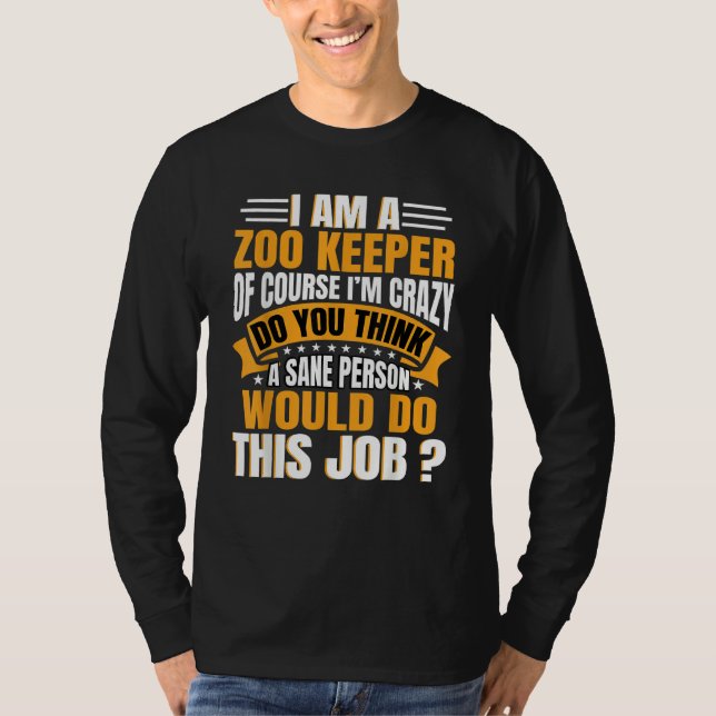 T-shirt Zookeeper Safari Zookeeping Animal Park Ranging Zo (Devant)