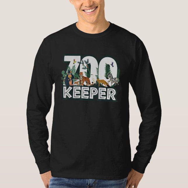 T-shirt Zookeeper Wild Woods Jungle Tropical Forest Animal (Devant)