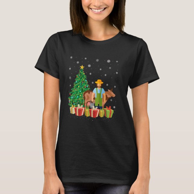 T-shirt Zookeeper Xmas Tree Lighting Santa Hat Zookeeper C (Devant)