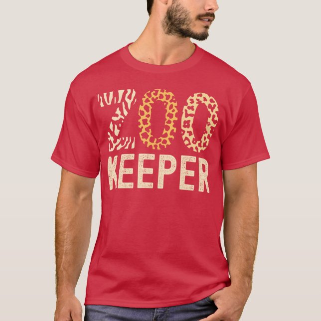 T-shirt Zookeeper Zoo Animals Safari Zoo Keeper - design 1 (Devant)