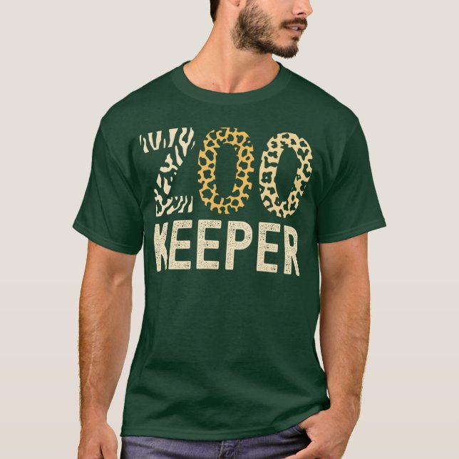 T-shirt Zookeeper Zoo Animals Safari Zoo Keeper - modern (Devant)