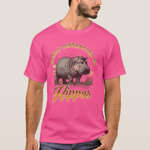 T-shirt Zoologie animale sauvage hippo-amère facilement di
