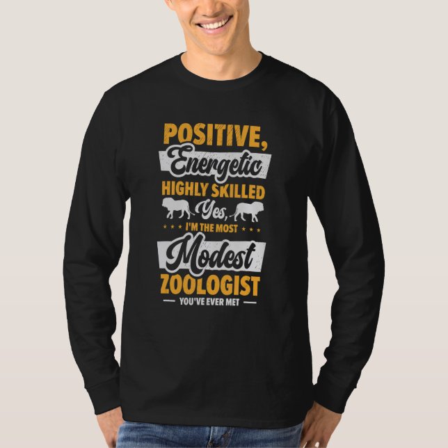 T-shirt Zoologist Zookeeping Wildlife Zoology Zoo Employee (Devant)