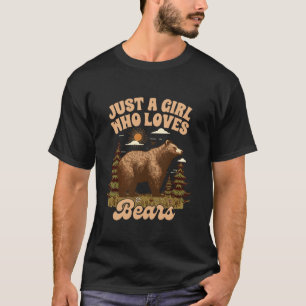 T-shirt Zoologiste animal sauvage de l'ours Lover Juste un