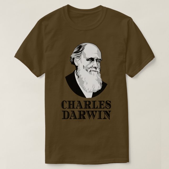 T-shirt Zoologiste botaniste Charles Darwin Evolution (Design devant)