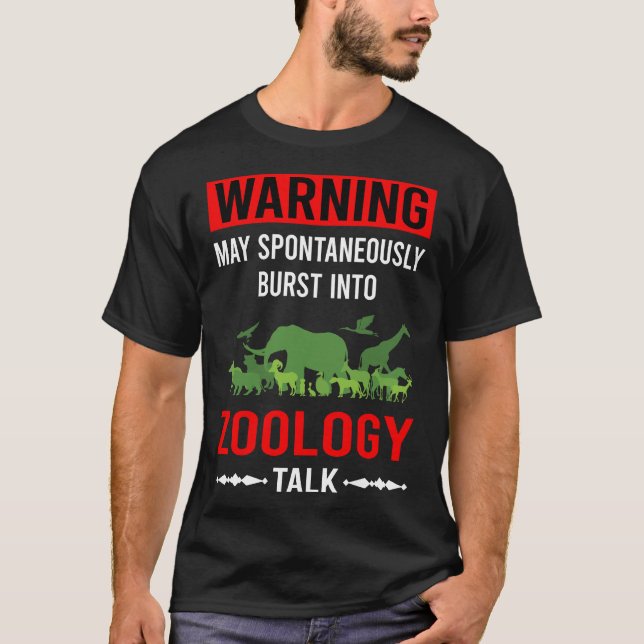 T-shirt Zoologiste de l'avertissement rouge (Devant)