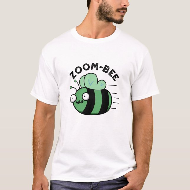 T-shirt Zoom-bee Drôle Halloween Zombie Bee Pun (Devant)