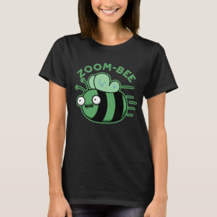 T-shirt Zoom-bee Funny Zombie Bee Pun Dark BG