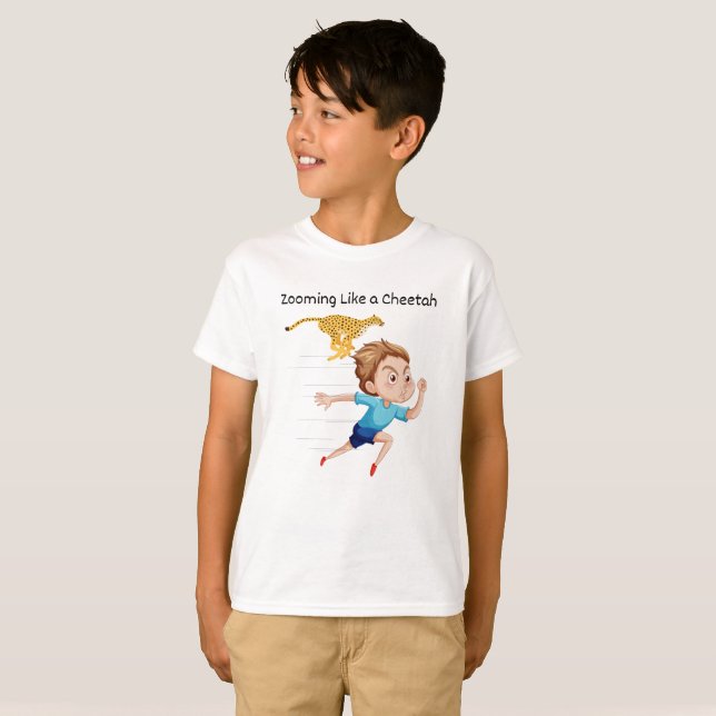 T-shirt Zoom comme un guépard (Devant entier)