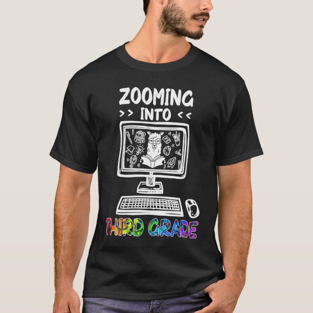 T-shirt Zoom sur la 3e rentrée scolaire 2020 Cute Ll (Devant)