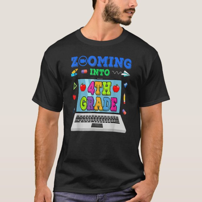 T-shirt Zoom sur la rentrée virtuelle de 4e année 4e  (Devant)