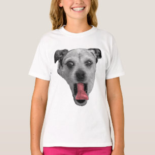 T-shirt Zoomage écarlate visage chien