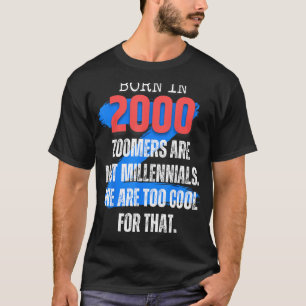 T-shirt Zoomer Gen Z Né En 2000 Humour Sarcasme Hommes et 