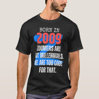 T-shirt Zoomer Gen Z Né En 2009 Humour Sarcasme Hommes et