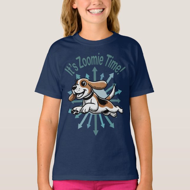 T-shirt Zoomie Time Beagle (Devant)
