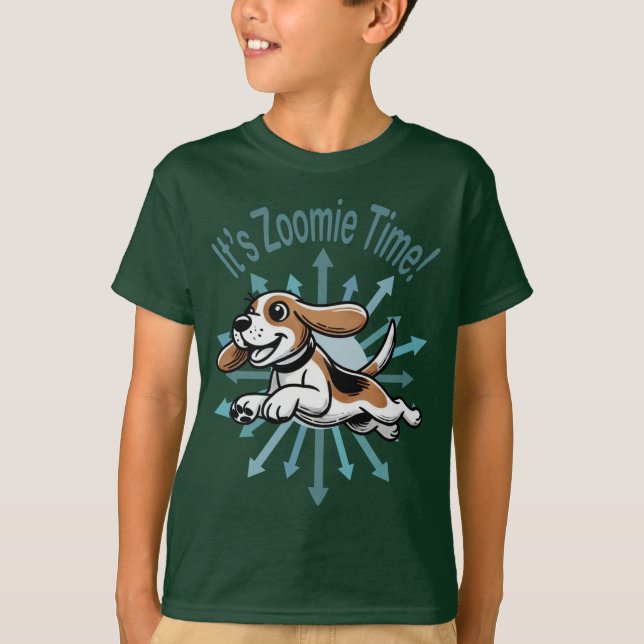T-shirt Zoomie Time Beagle (Devant)