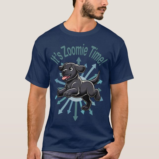 T-shirt Zoomie Time Black Lab (Devant)