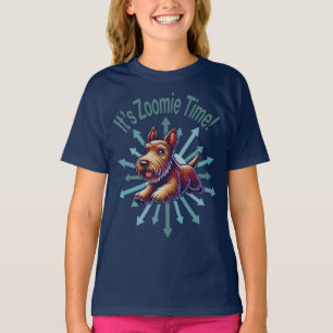 T-shirt Zoomie Time Brown Scotty