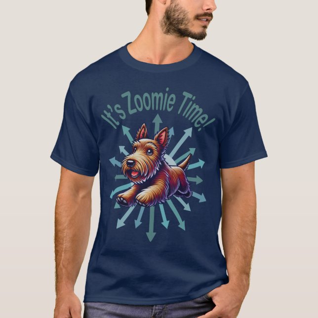 T-shirt Zoomie Time Brown Scotty (Devant)