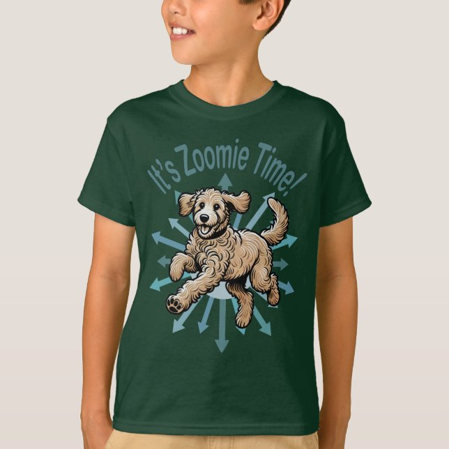 T-shirt Zoomie Time Golden Doodle (Devant)