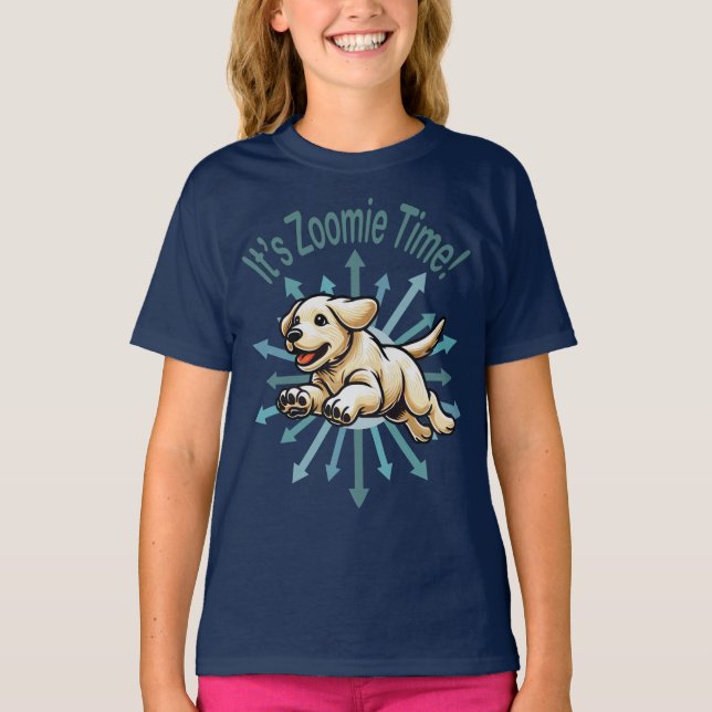 T-shirt Zoomie Time Golden Lab (Devant)
