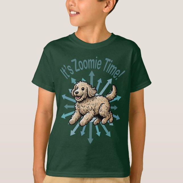 T-shirt Zoomie Time Labradoodle (Devant)
