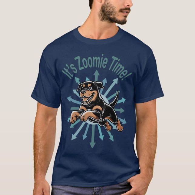 T-shirt Zoomie Time Rottweiler (Devant)