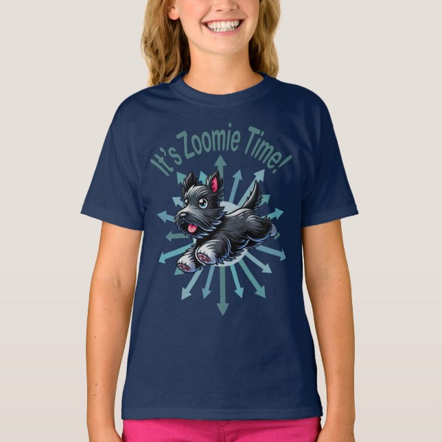 T-shirt Zoomie Time Scottish Terrier (Devant)
