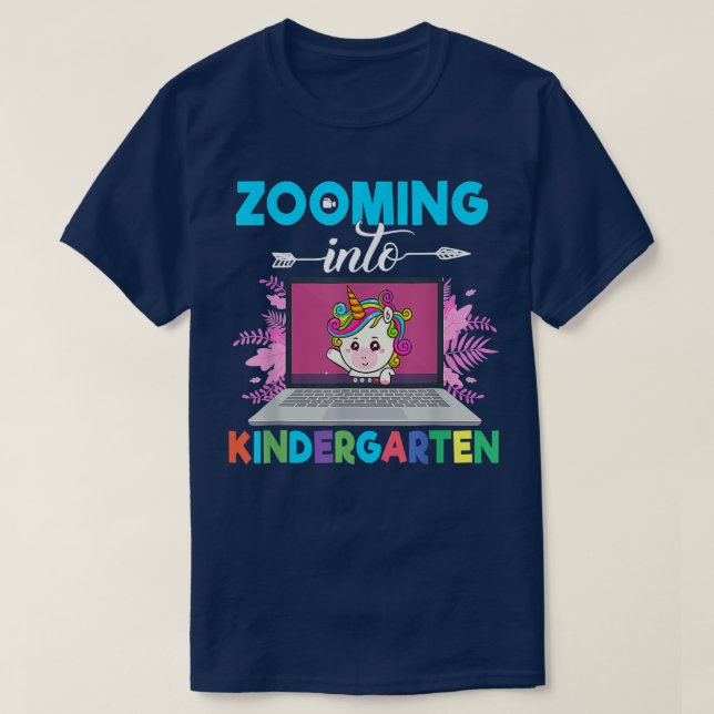 T-shirt Zooming In Kindergarten Unicorn Joyeux Jours De Sc (Design devant)