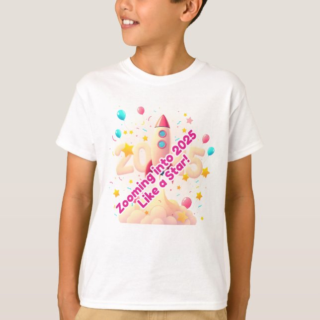 T-shirt "Zooming into 2025" (Devant)