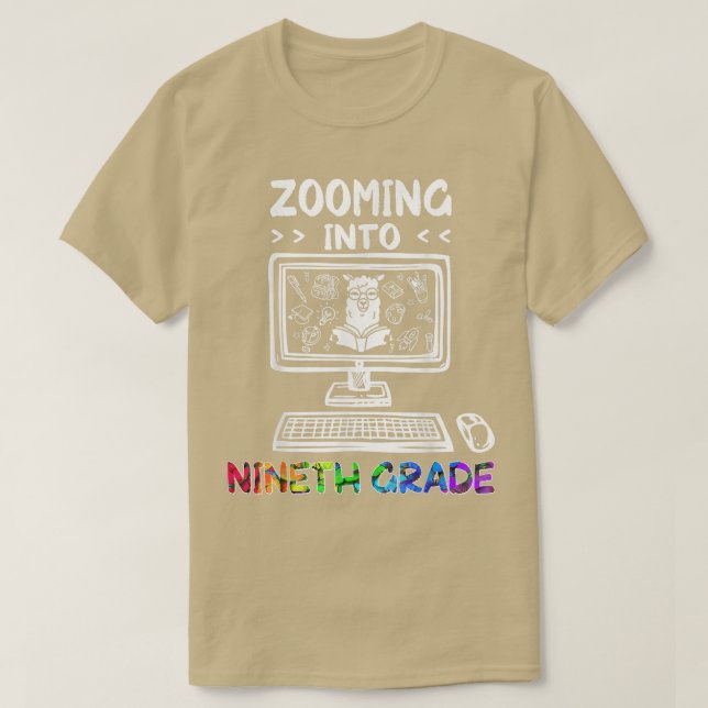 T-shirt Zooming Into 9th Grade Retour à l'école 2020 Cute  (Design devant)