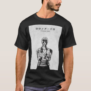 T-shirt Zoro One Piece Monochrome Minimaliste