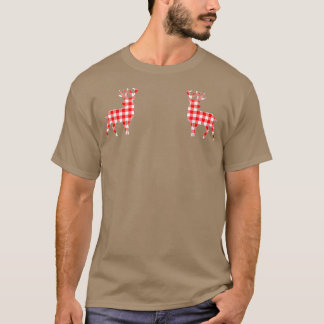 T-shirt Zorp Buffalo Plaid Reinder Noël Joyeux Noël H