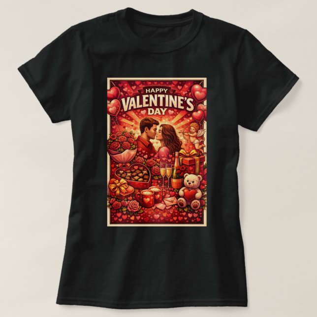 T-shirt ZOYNK Graphics Joyeuse Saint-Valentin 0045413 (Design devant)