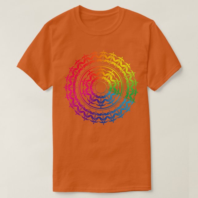 T-shirt Zozo arc-en-ciel mandala Meilleurs voeux multicolo (Design devant)