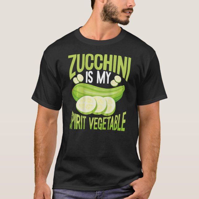 T-shirt Zucchini Est Mon Esprit Légumes Dessin Légumes Lég (Devant)