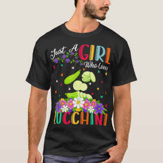 T-shirt Zucchini Vegetable Lover Just A Girl Who Loves Zuc