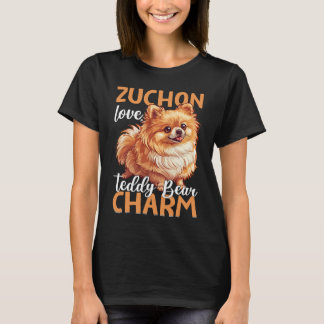 T-shirt Zuchon Love Teddy Bear Charm Chien