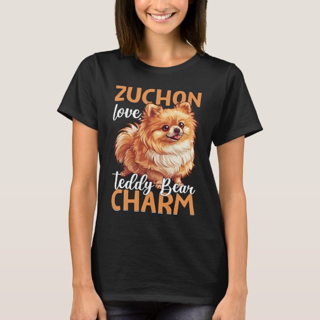 T-shirt Zuchon Love Teddy Bear Charm Chien (Devant)